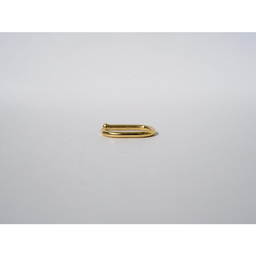 【片耳販売】 K18 スモール ユー イヤーカフ レディース フープピアス イヤーバイト  イヤリング 18K 18金 地金 rpa2270223の画像