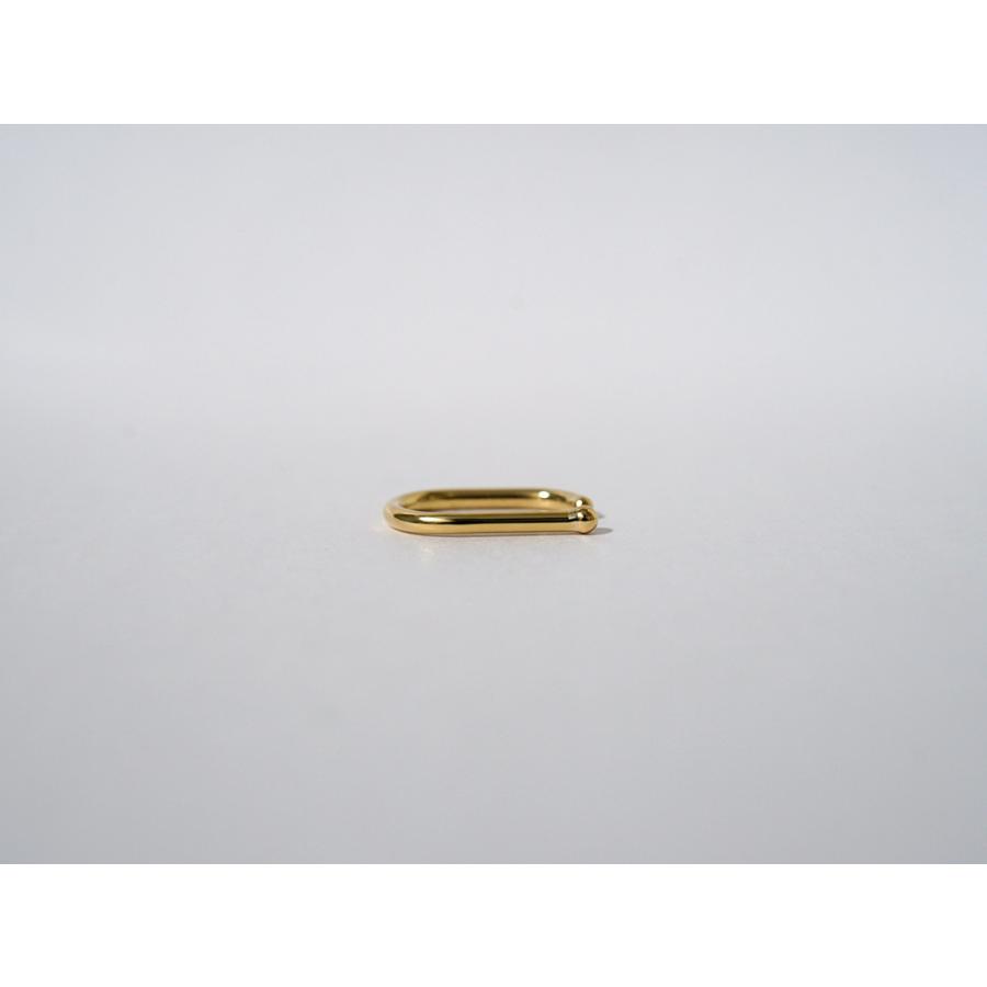 【片耳販売】 K18 スモール ユー イヤーカフ レディース フープピアス イヤーバイト  イヤリング 18K 18金 地金 rpa2270223の画像
