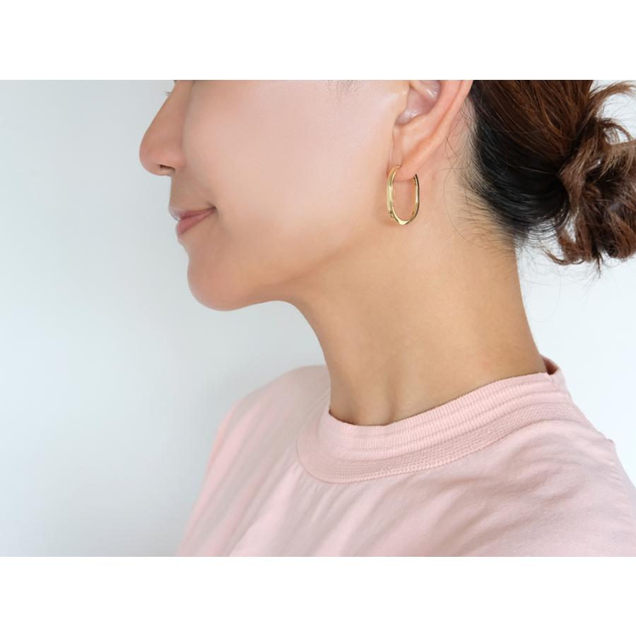 美品 RAPA K18 ハーフ チェーン ハーフ フープ ピアス サークル ラパ 美品 RAPA K18 ハーフ チェーン ハーフ フープ ピアス サークル