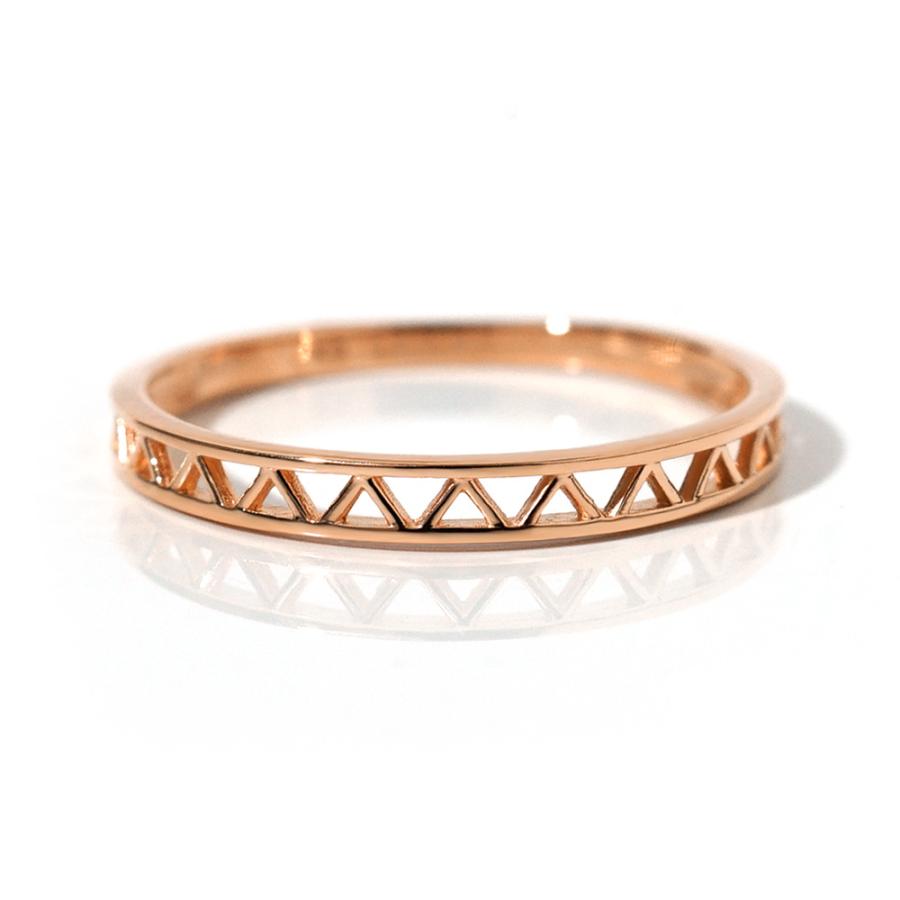 K18 スレッド リング レディース 女性用 18K 18金 Pt プラチナ