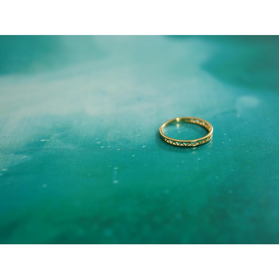K18 スレッド リング レディース 女性用 18K 18金 Pt プラチナ