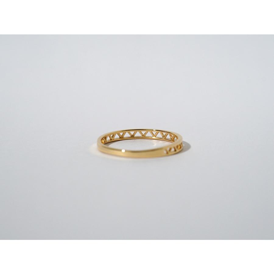 K18 スレッド リング レディース 女性用 18K 18金 Pt プラチナ