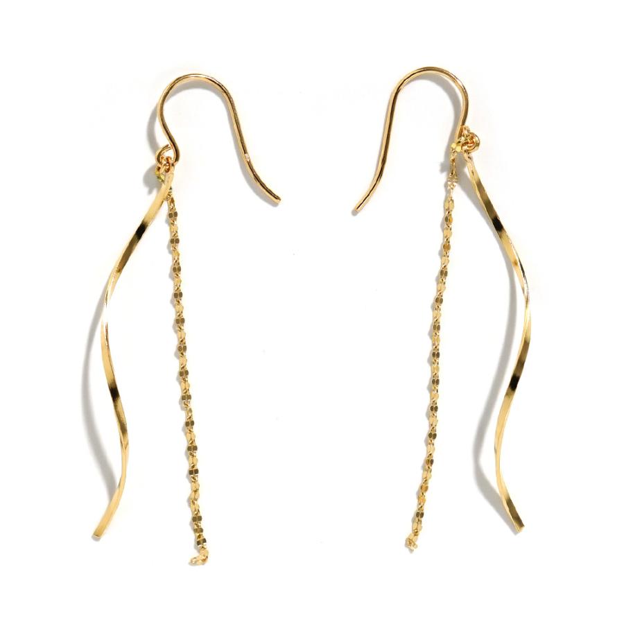 K18 ヘデラ ピアス レディース 18K 18金 ゆれる 揺れるピアス