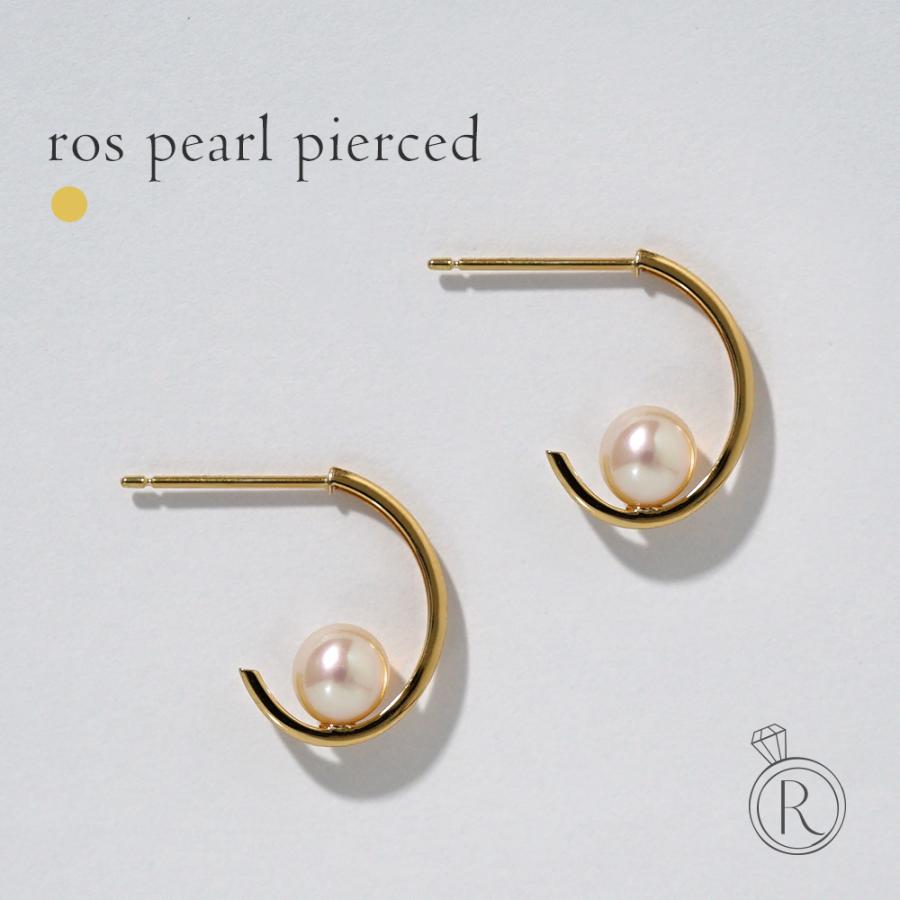 K18 ロス パール ピアス レディース 真珠ピアス 5mm 18K 18金 スタッド