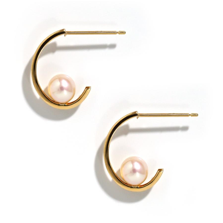 K18 ロス パール ピアス レディース 真珠ピアス 5mm 18K 18金 スタッド