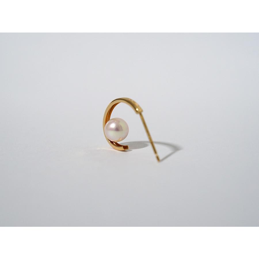 K18 ロス パール ピアス レディース 真珠ピアス 5mm 18K 18金 スタッドピアス フープピアス パールピアス サティーナ rph43705923の画像