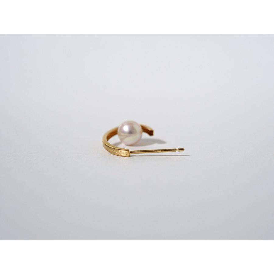 K18 ロス パール ピアス レディース 真珠ピアス 5mm 18K 18金 スタッドピアス フープピアス パールピアス サティーナ rph43705923の画像