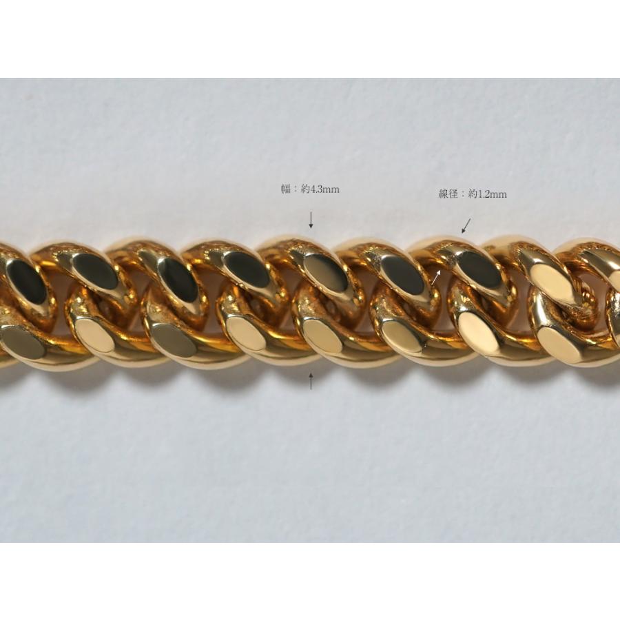 K18 喜平チェーン リング 4.3mm 太め レディース メンズ 女性用 男性用