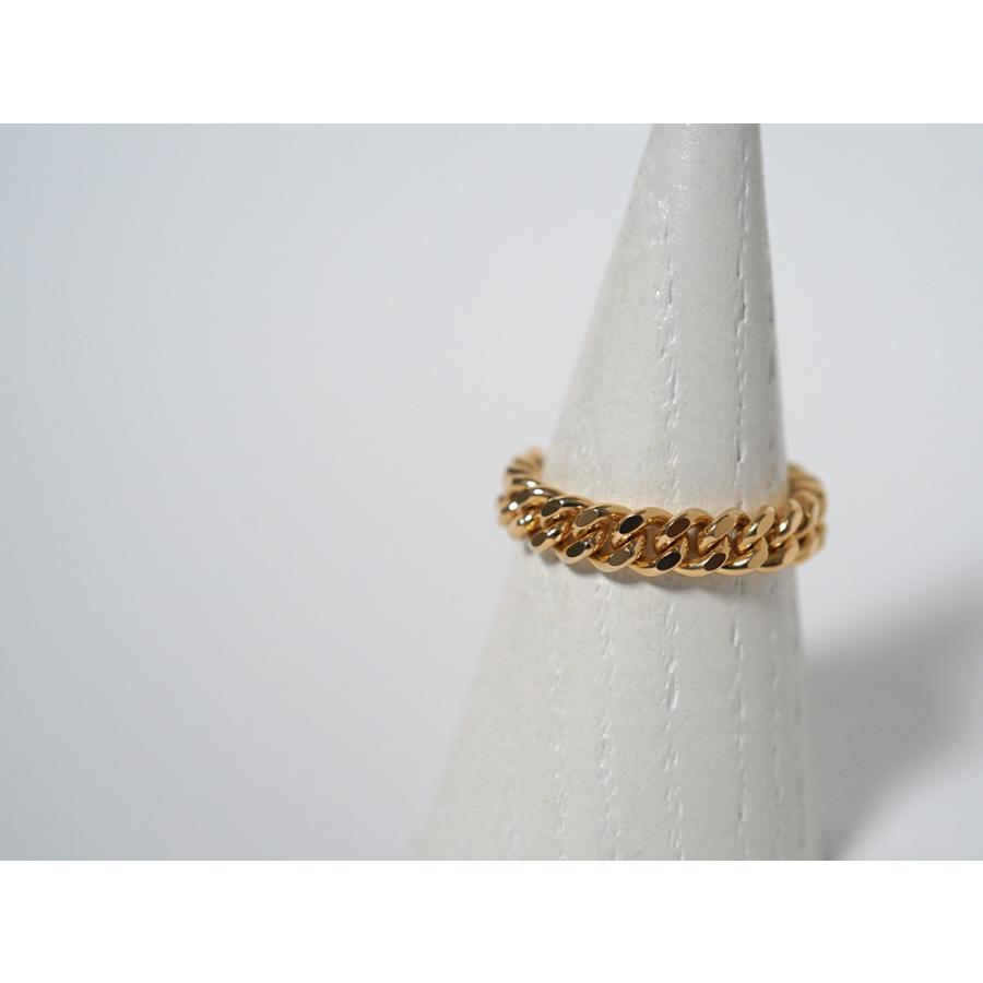 K18 喜平チェーン リング 4.3mm 太め レディース メンズ 女性用 男性用