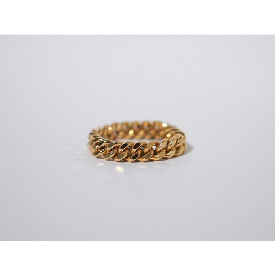 K18 喜平チェーン リング 4.3mm 太め レディース メンズ 女性用 男性用