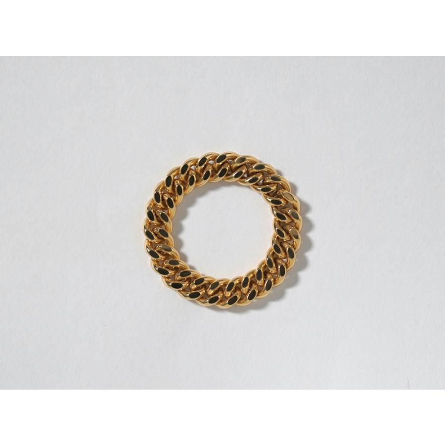 K18 喜平チェーン リング 4.3mm 太め レディース メンズ 女性用 男性用