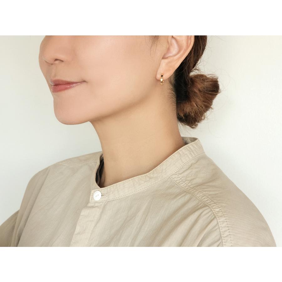 K18 ハニカム ピアス レディース 女性用 18K 18金 Pt プラチナ