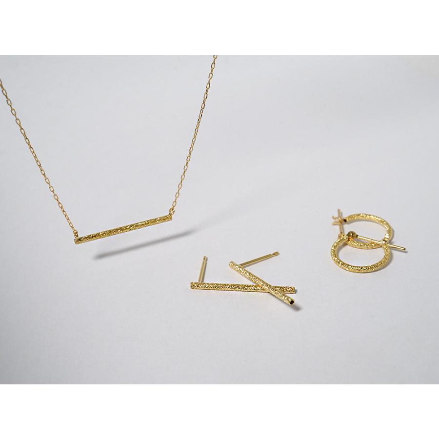 K18 アウレア ピアス レディース 18K 18金 ゴールド スターダスト バーピアス パイプ スタッドピアス 地金ピアス ギフト rph43720923の画像