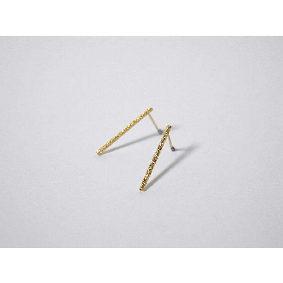 K18 アウレア ピアス レディース 18K 18金 ゴールド スターダスト バーピアス パイプ スタッドピアス 地金ピアス ギフト rph43720923の画像
