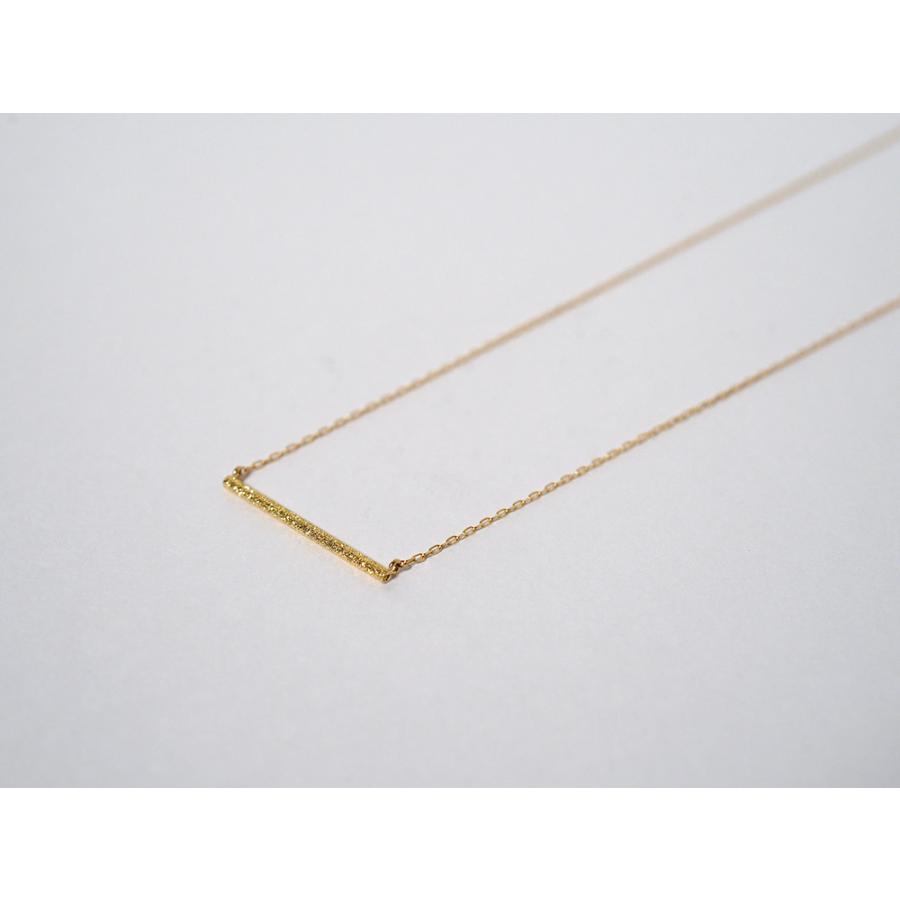 K18 アウレア ネックレス レディース 18K 18金 スターダスト加工 スキンジュエリー 地金 パイプ バー ゴールドネックレス rph63531421の画像