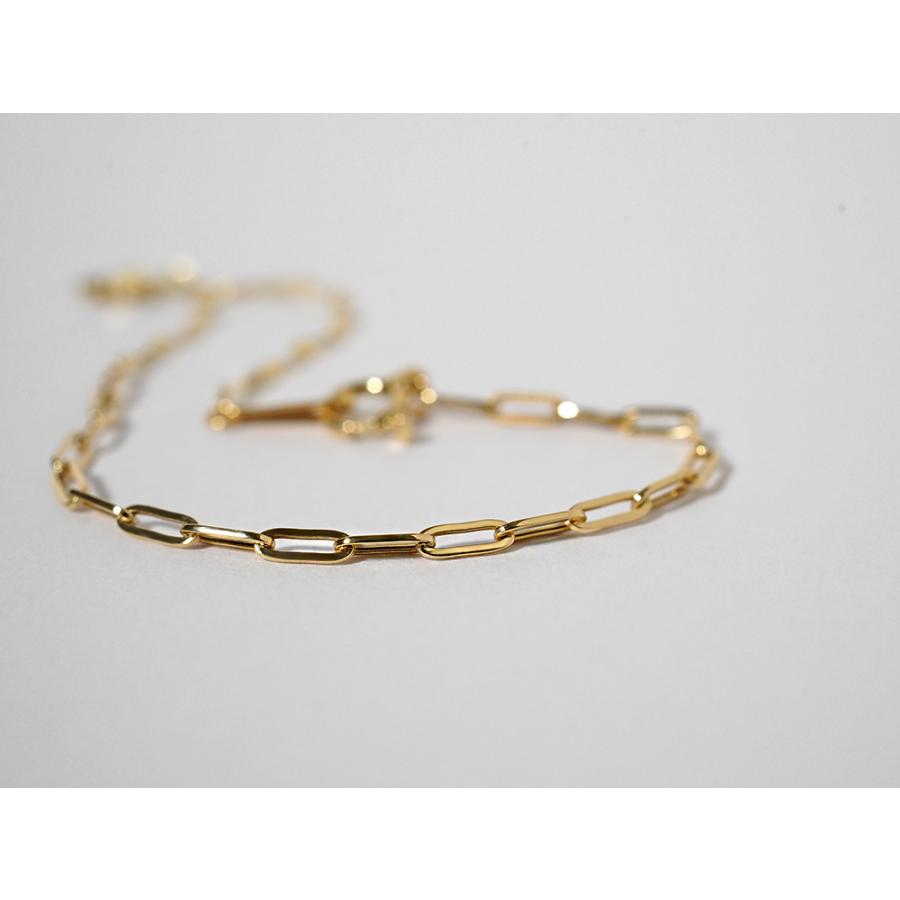 K18 クリップレア ブレスレット レディース 女性用 18K 18金 地金 コンビデザイン ペーパークリップチェーン rpu200124の画像