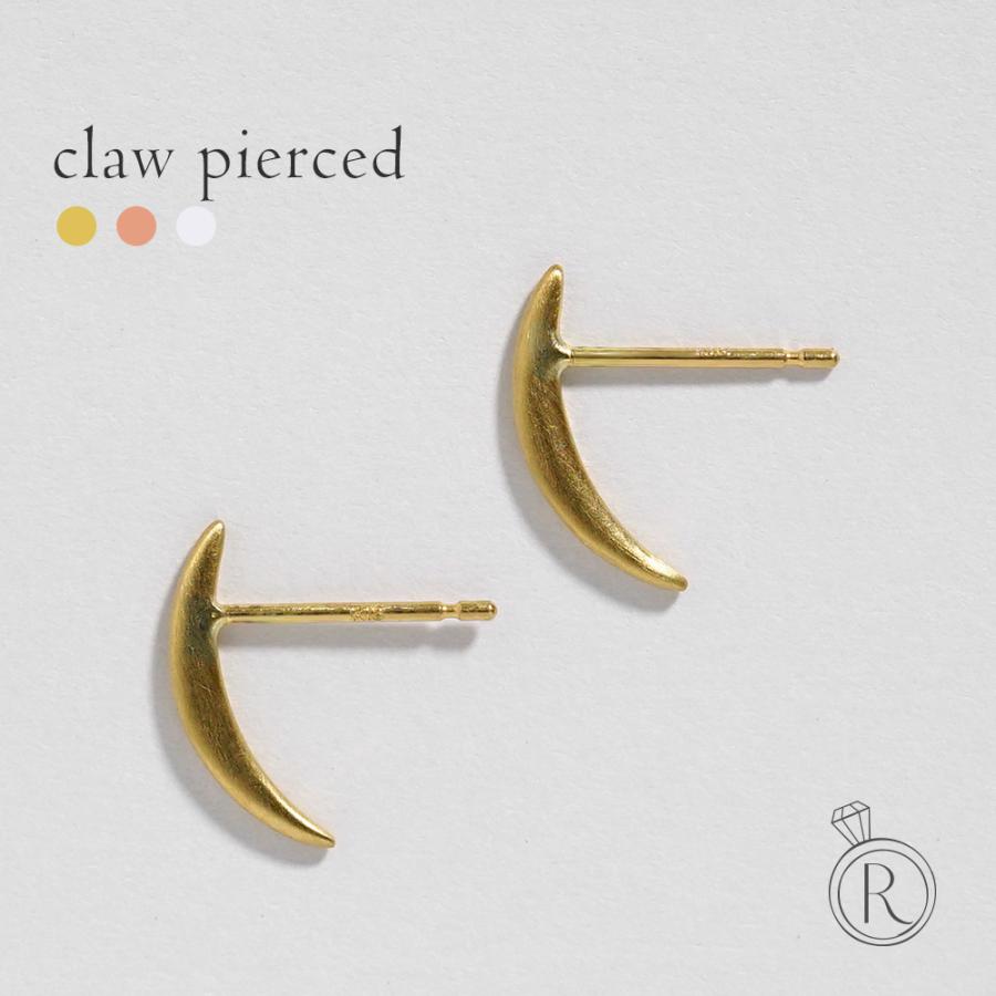 K18 クロー ピアス レディース 女性用 18K 18金 ゴールド Pt プラチナ