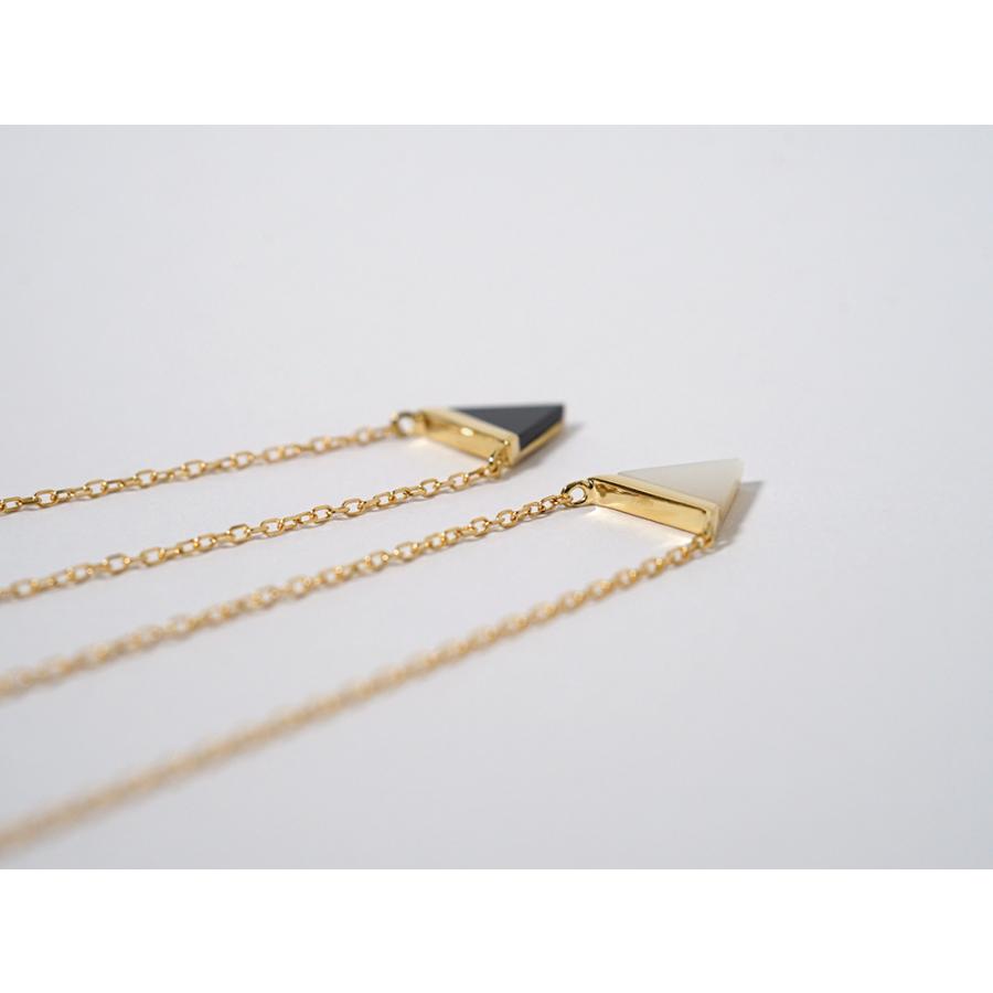 K18 ブラインド ネックレス レディース ブラックオニキス