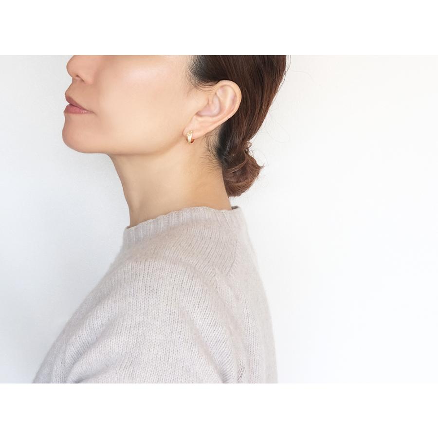 片耳販売】 K18 プルマ フープピアス 13mm レディース メンズ 羽