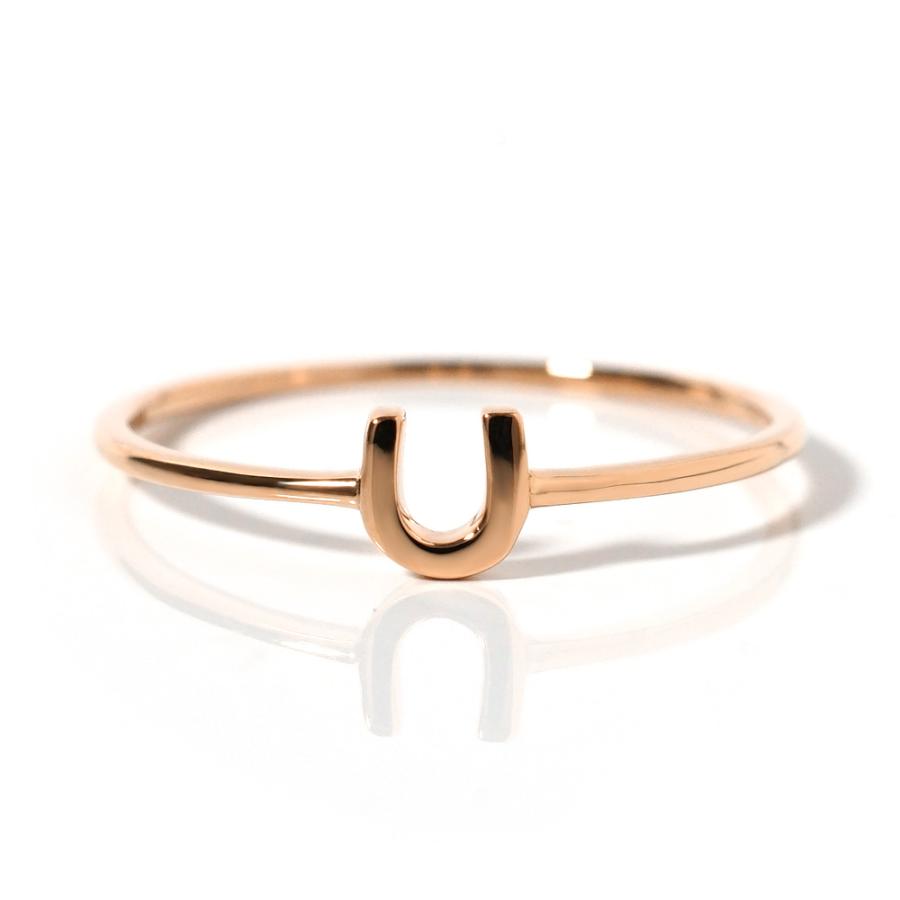 K18 プチ ホースシュー リング レディース 女性用 18k 18金 Pt K18 プチ ホースシュー リング レディース 女性用 18k 18金 Pt