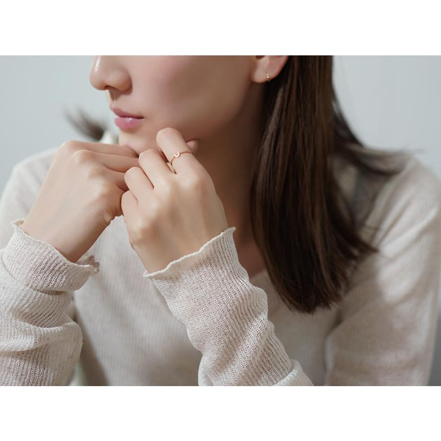 K18 プチ ホースシュー リング レディース 女性用 18k 18金 Pt