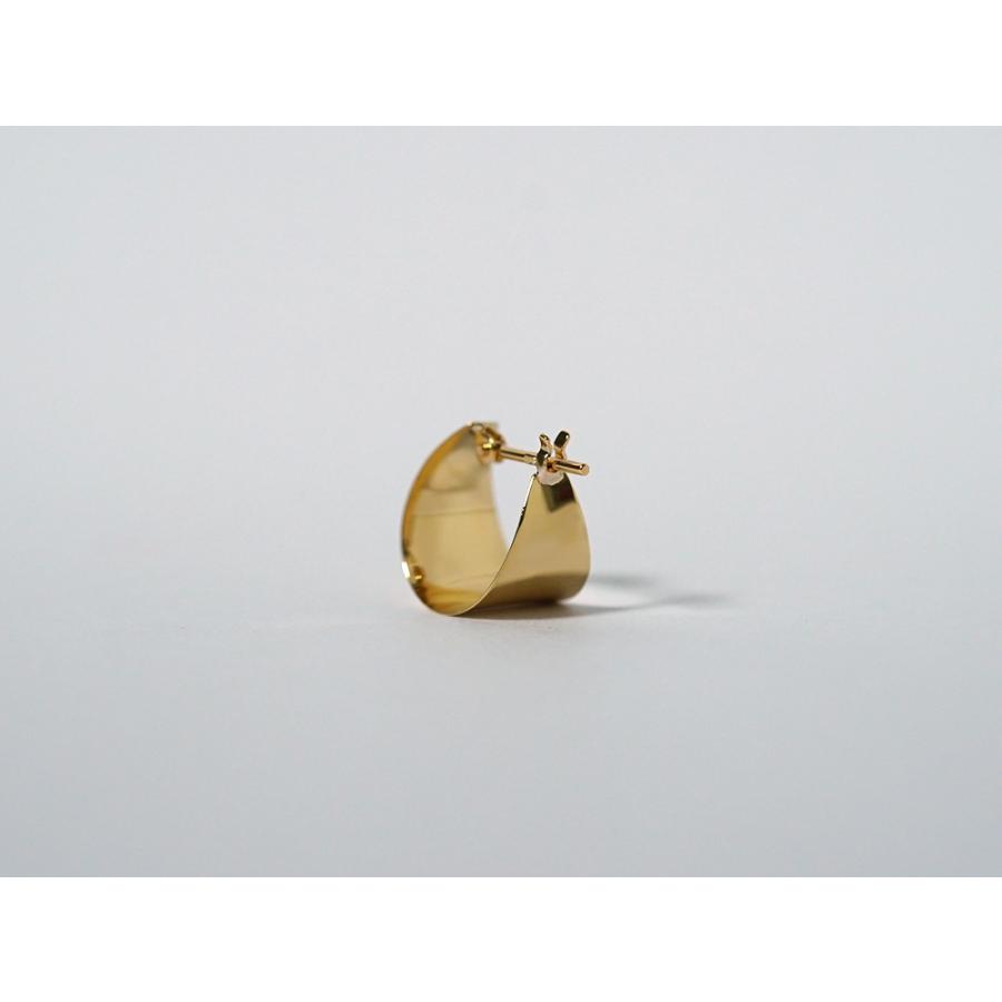 K18 ホイル フープピアス レディース ゴールド 18金 18K Pt プラチナ