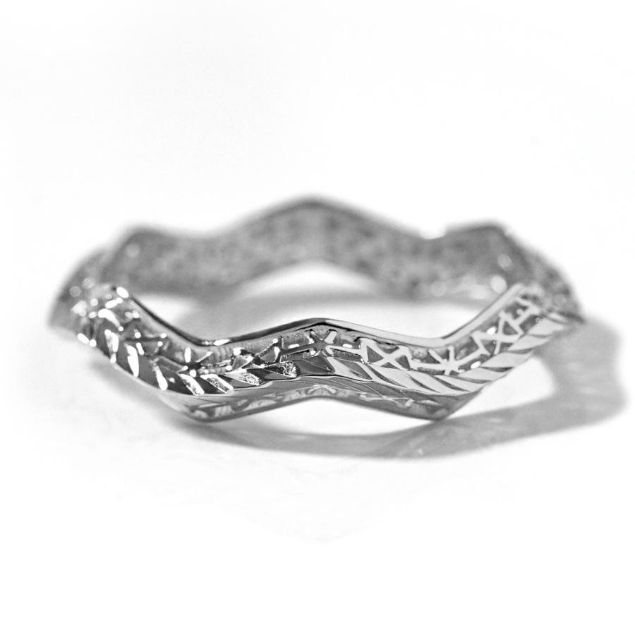 K18 フラクタス リング レディース ウェーブ 波形 18K 18金 Pt