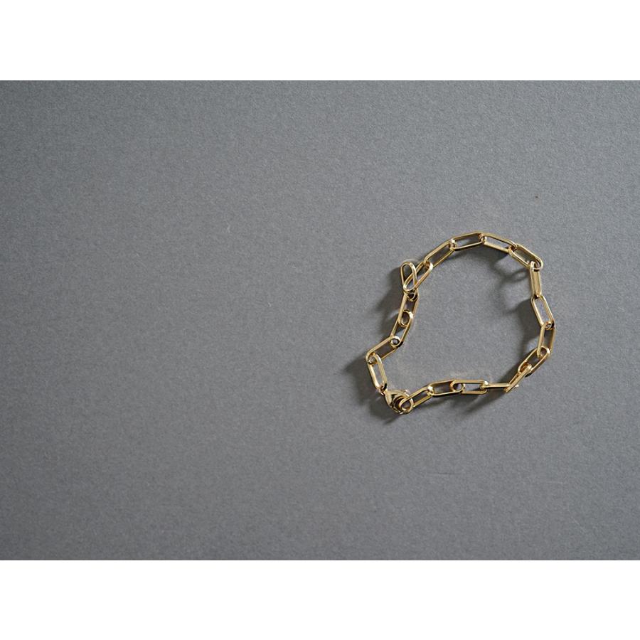 K18 クリップチェーン ブレスレット 5.4mm チェーンブレスレット メンズ レディース ゴールドブレスレット 地金 18k 18金 rpj1198t24の画像