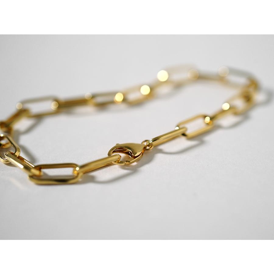 K18 クリップチェーン ブレスレット 5.4mm チェーンブレスレット