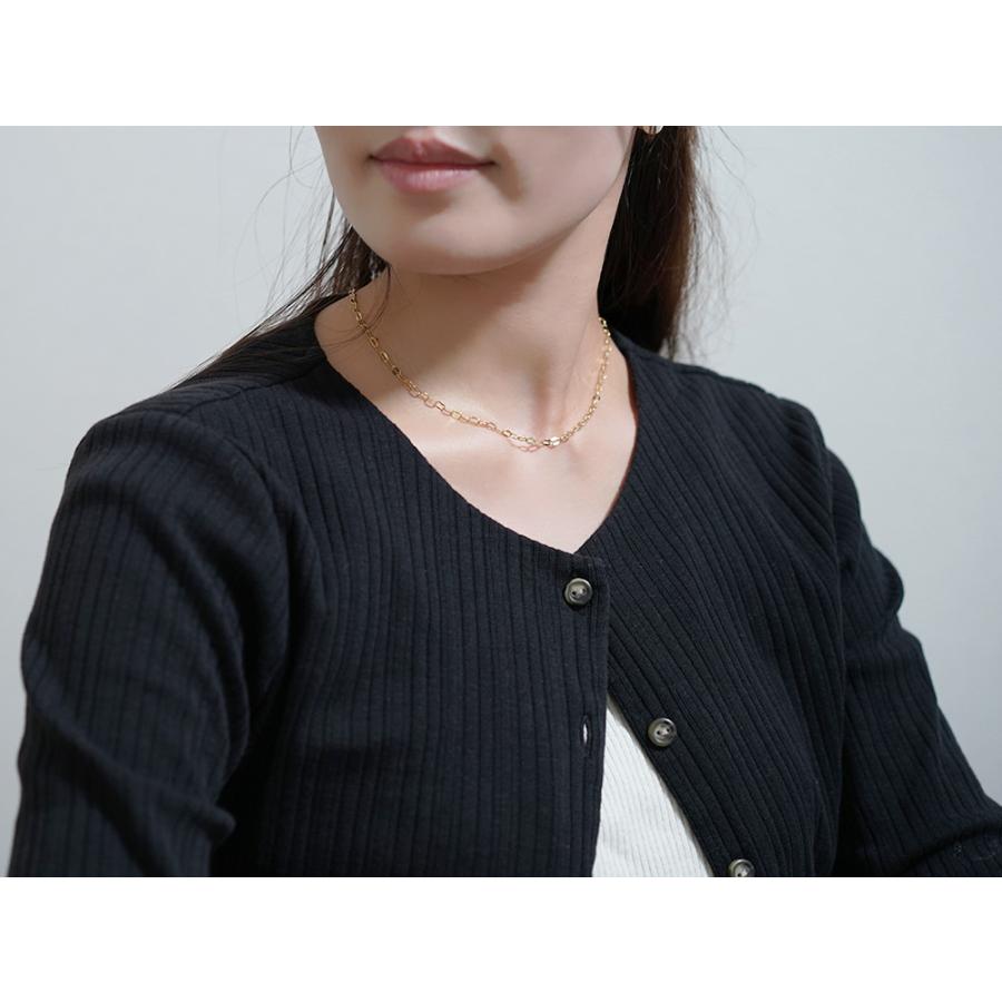 K18 シャインプレス ネックレスチェーン 3.0mm チェーンネックレス