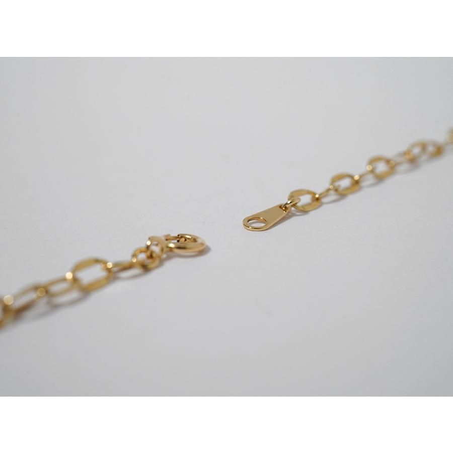 K18 シャインプレス ネックレスチェーン 3.0mm チェーンネックレス メンズ レディース 18k k18ネックレス 18金ネックレス rpj013na21の画像