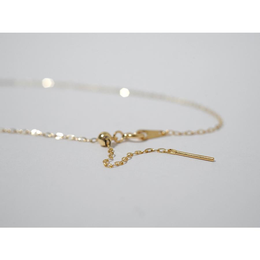 新品❗️K18YG 0.3カットアズキチェーン スライドネックレス 45cm K18 スライドピン プレスカットアズキ ネックレスチェーン 45cm