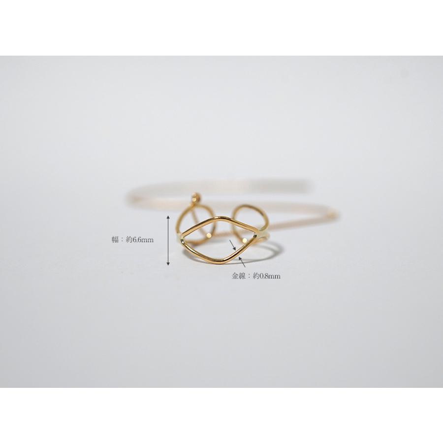 K18WG刻印 ウェーブ アメリカンピアス 両耳 K10 or K18 ウェーブアメリカン ピアス｜GD3012