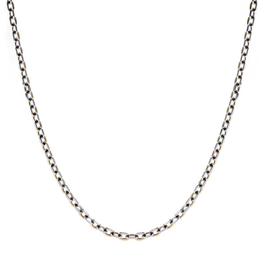 K18 バイカラー ピアットカットアズキ ネックレスチェーン 0.9mm