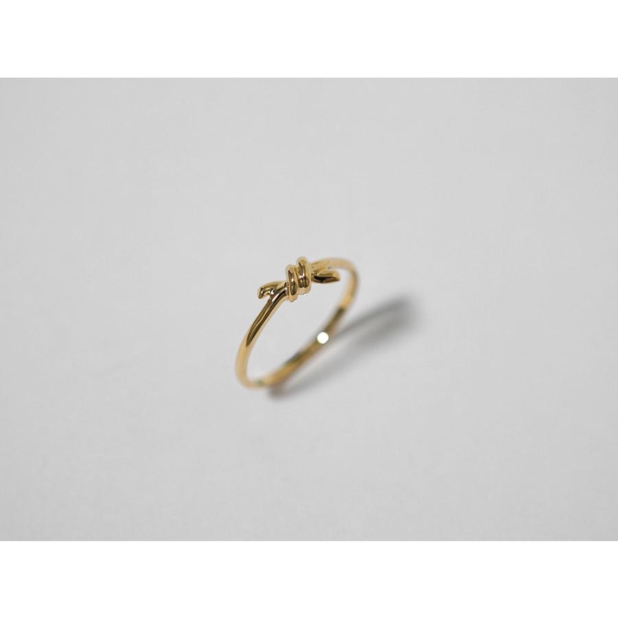 K18 フィッシャーマンズノット リング レディース テグス結び リボン 18K 18金 Pt ゴールド プラチナ 指輪 地金リング 結い rpa3527122の画像