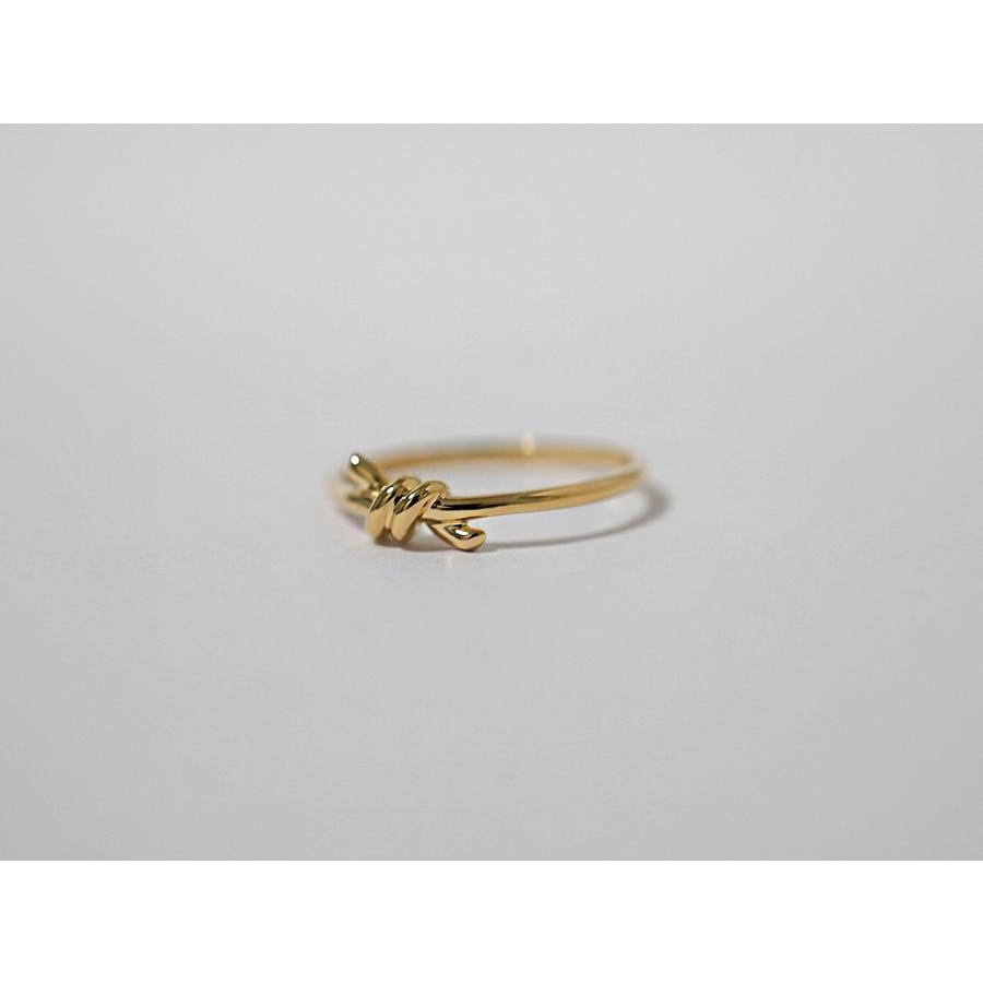 K18 フィッシャーマンズノット リング レディース テグス結び リボン 18K 18金 Pt ゴールド プラチナ 指輪 地金リング 結い rpa3527122の画像