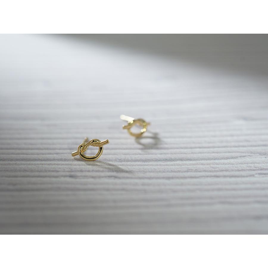 K18 ムスビ ピアス レディース 18K 18金 Pt ゴールド プラチナ 結び リボン スタッドピアス セカンドピアス ギフト rpacp391123の画像