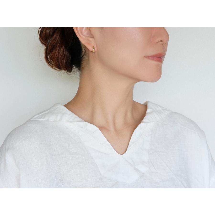 K18 ナロー ゲッコー ピアス レディース フープピアス 18k 18金