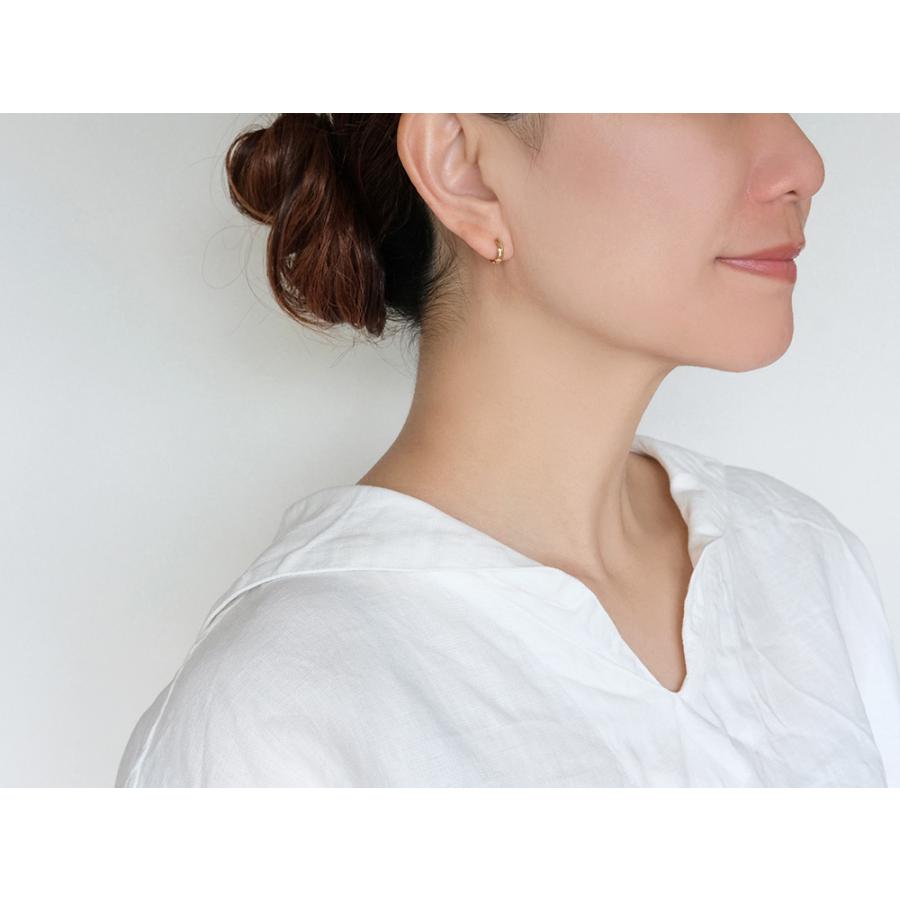 K18 ナロー ゲッコー ピアス gekko レディース フープピアス 地