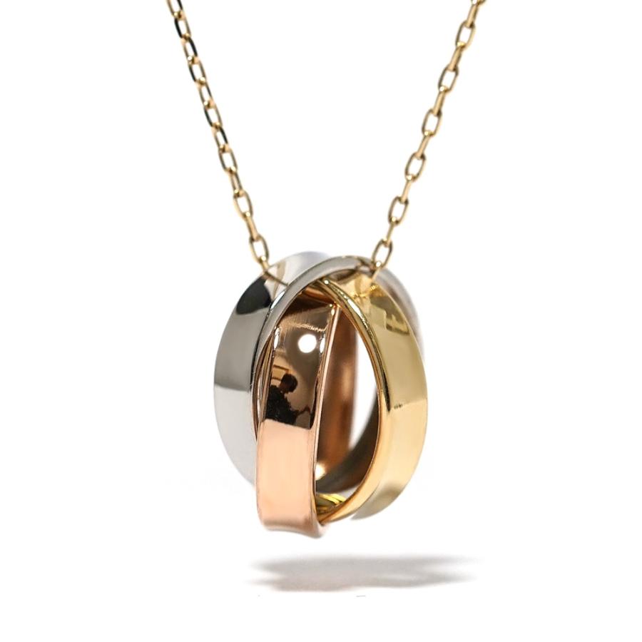 アクセサリー pete36 K18/Pt トリニティ ラージ ペンダントトップ レディース 18K 18金 Pt