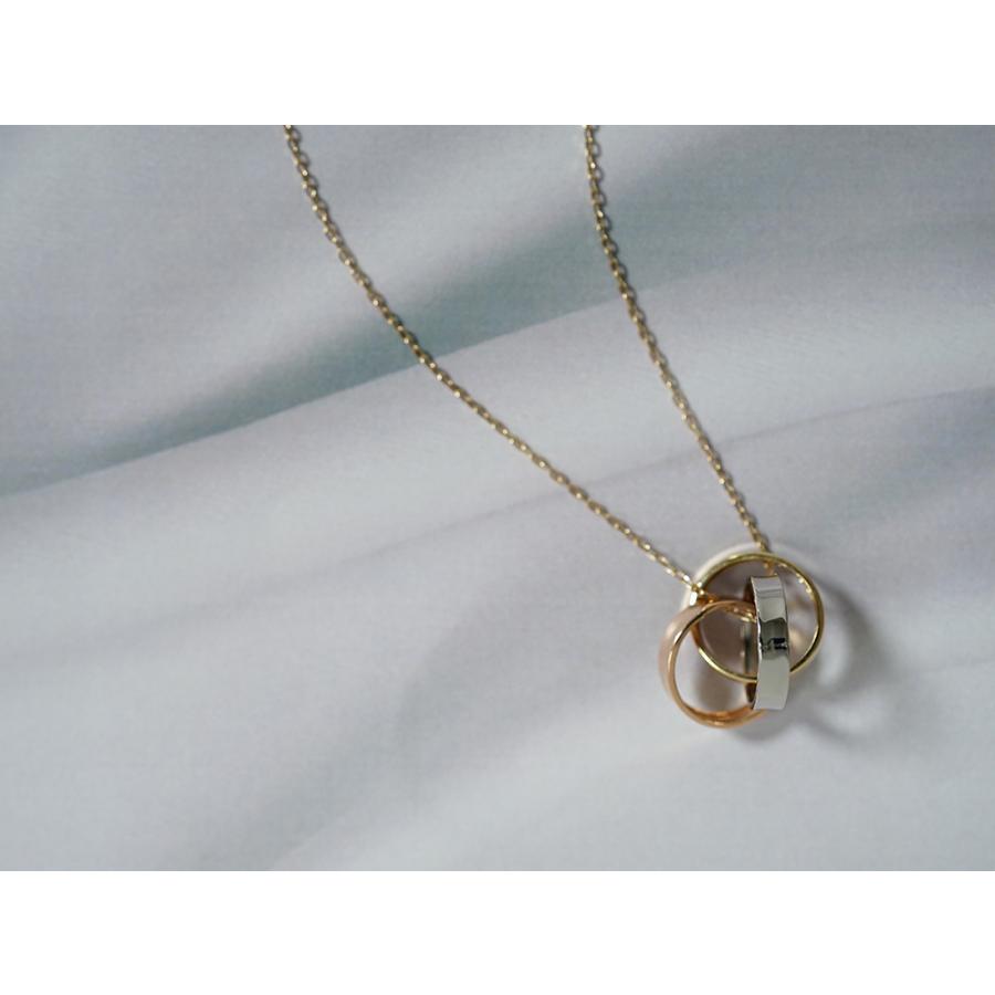 K18/Pt トリニティ ラージ ペンダントトップ レディース 18K 18金 Pt