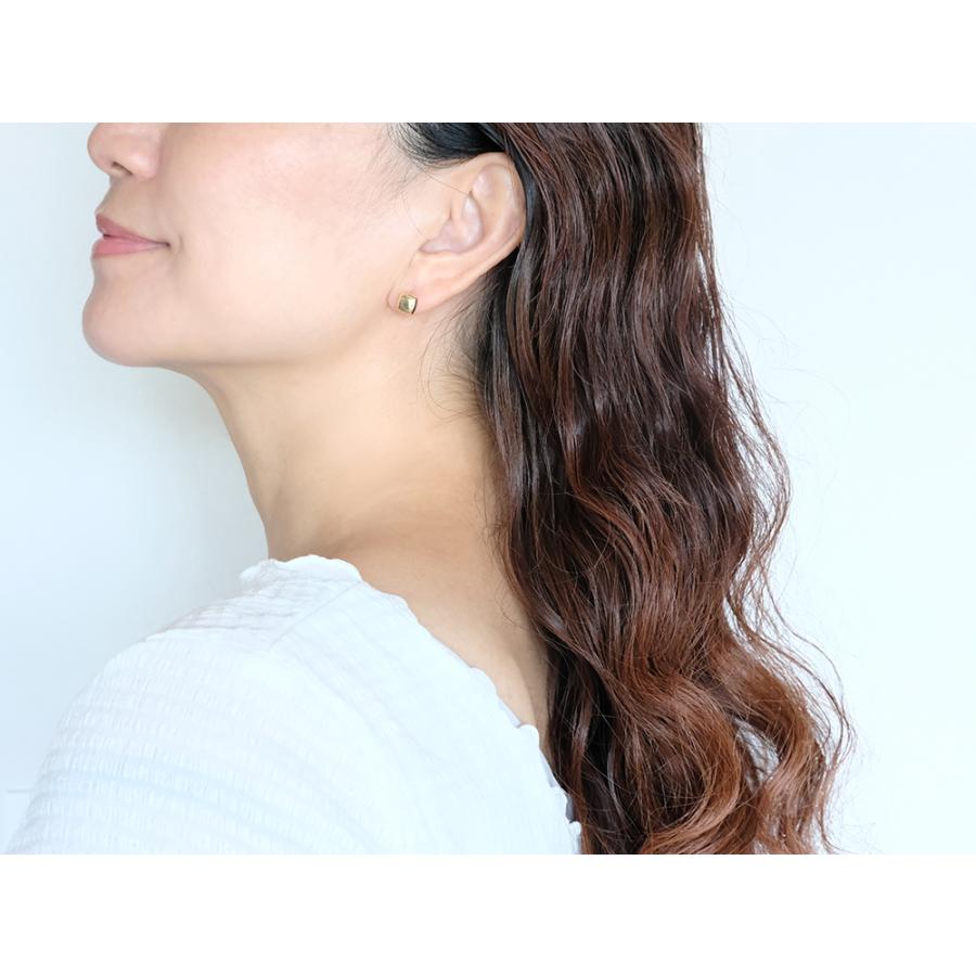 k 18ピアス K18 クッション ピアス レディース 18K 18金 Pt ゴールド プラチナ