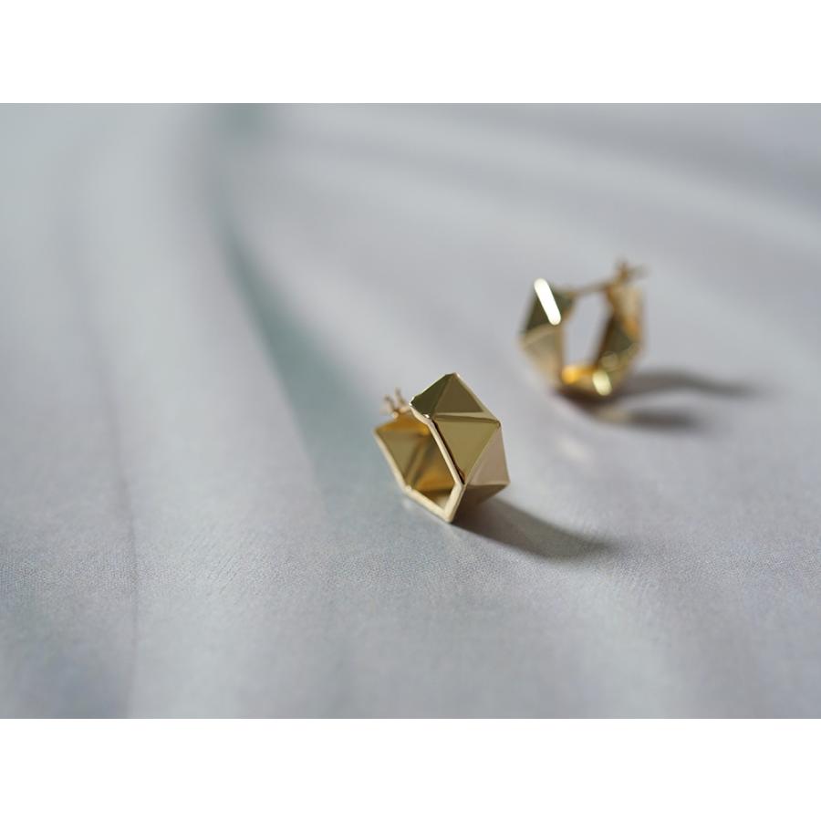 K18 アングラー フープピアス レディース 女性用 メンズ 18K 18金 Pt ゴールド プラチナ 地金ピアス 幅広 カットピアス プレゼント ギフト rpakr219023の画像