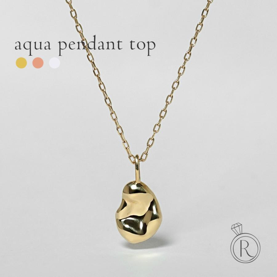 K18 アクア ペンダントトップ レディース 18K 18金 Pt ゴールド
