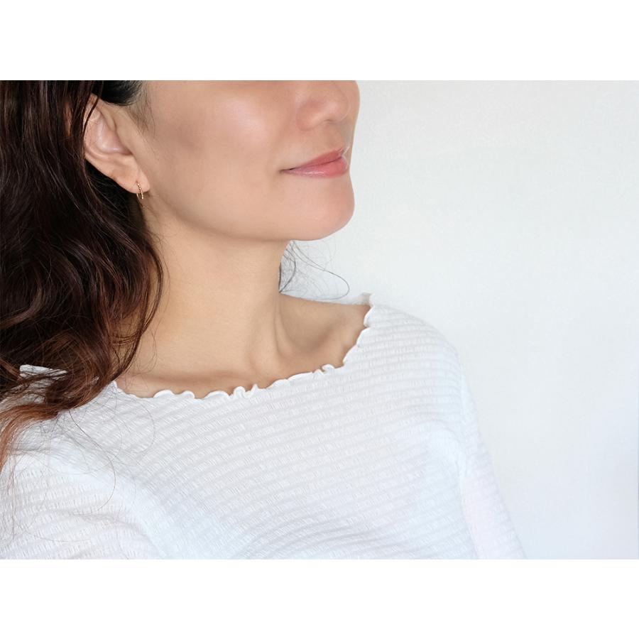 K18 ミラーボール フックピアス レディース 18K 18金 ゴールドピアス