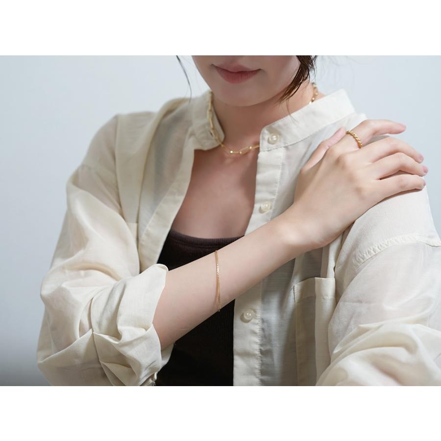 K18 ヤーン バングル レディース ブレスレット 腕輪 フリーサイズ 18K