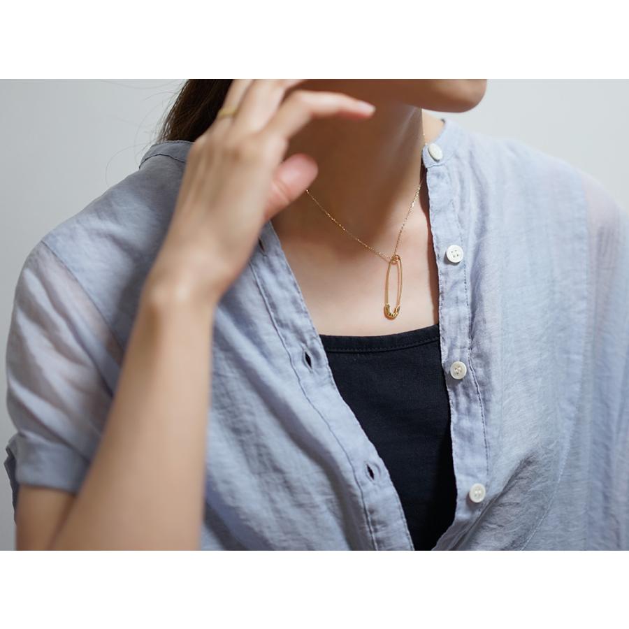 K18 ダイヤカット ピンブローチ レディース メンズ ユニセックス 18K 18金 ゴールド 安全ピンブローチ ペンダントトップ rpj0162a21の画像
