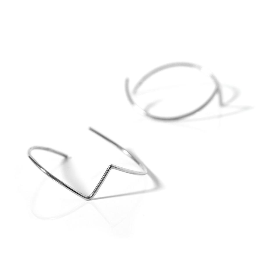 K18 アルテルノ フープピアス レディース 2way 金線 ゴールド 18K 18金