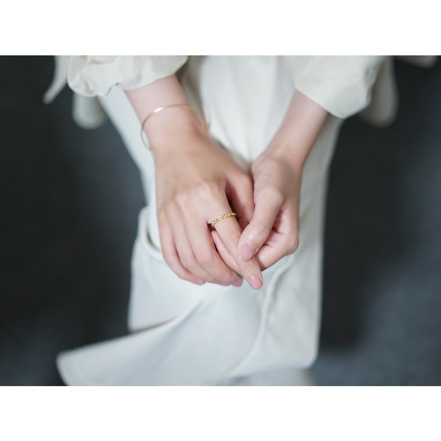 K18 ロープ チェーンリング 2.7mm レディース メンズ 指輪 ゴールド