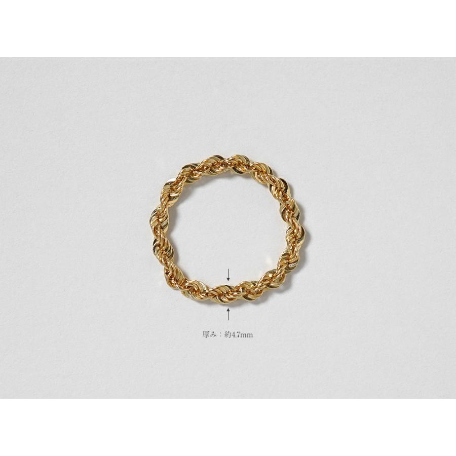 K18 ロープ チェーンリング 2.7mm レディース メンズ 指輪 ゴールド